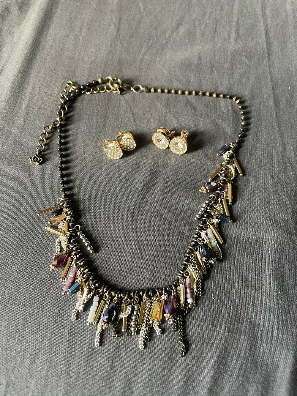 Necklace + Clip On Earrings
